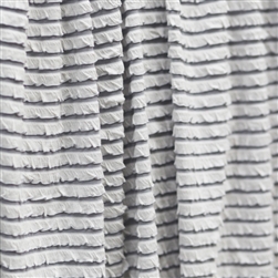 Gray with White Mini Ruffle Fabric